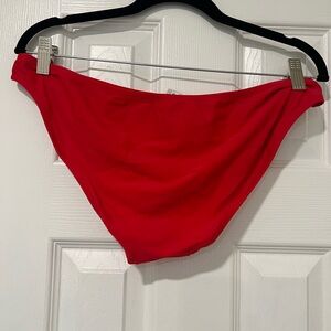 J. Crew - Solid red full bikini bottom
